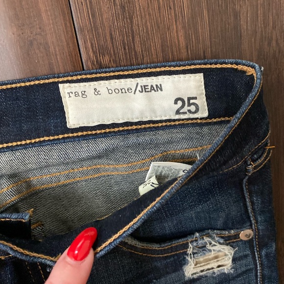 Rag & Bone Distressed Denim Pants - Picture 3 of 3